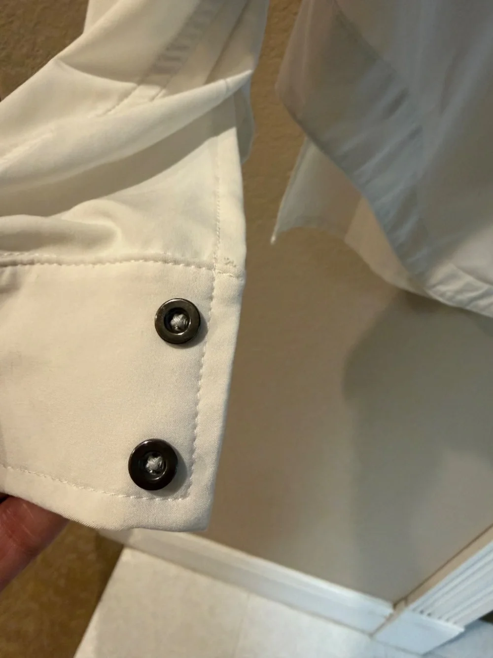 Lululemon stretchy white collared business button down